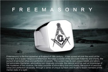 Stainless Steel Masonic Ring for Men, master masonic signet ring, free mason ring jewelry