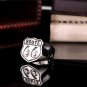 Stainless Steel USA Biker Road ROUTE 66 Ring For Men Motor Biker Men's Jewelry