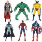 6X Marvel The Avengers Hulk+Captain+Wolverine+Batman+Spiderman Figure Collection