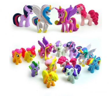 12 pcs/set 3-5cm MY cute little pvc poni horse mlp action toy figures doll