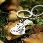 1 Pair Zinc Alloy Silver Plated Lovers Gift Couple I Love You Heart Keychain