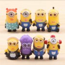 8 pcs/Set Hot Sales 5cm 3D Eye Despicable Me 2