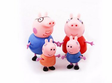 4pcs/set pepa pig toys PVC Action Figures Family Member plastic pepa pig Toy