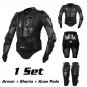 Motorcycle Body Armor Protective Jacket+ Gears Short Pants+protective Motocycle Knee Pad