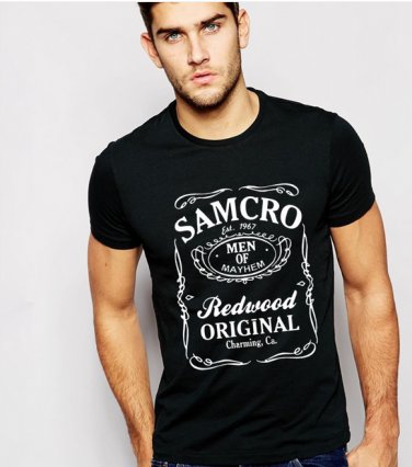 Sons Of Anarchy T Shirts Men Samcro Hells Angels Goth Rock Man T-Shirt