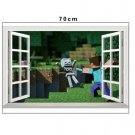 Minecraft Wall Stickers Wallpaper Kids Room Decal Minecraft Home Decoration