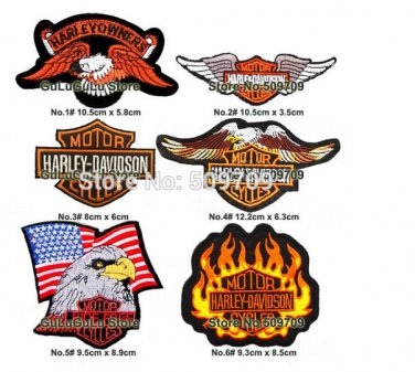 1 set US Motorcycle Logo Embroideried Cloth Patch Stickers