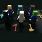 6pcs/set Minecraft Toy With Weapon Hanger Creeper Action Figure Minecraft 3D Models Classic