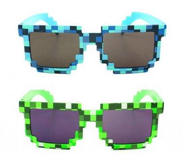 My wold minecraft sunglasses spectables specs creeper  game toys square glasses Mosaics