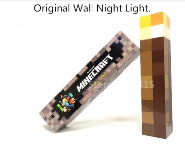 Light Up Minecraft Torch LED Night Wall Light Minecraft Game Design Toys Torch Hand Held