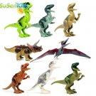 8pcs/lot Dinosaurs of Jurassic Park World Mini Figure movie Kid Baby Toy Building Blocks Sets