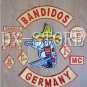 Embroidery Twill Motorcycle Club Biker Patches for Jacket Back Full Size Germany BANDIDOS MC
