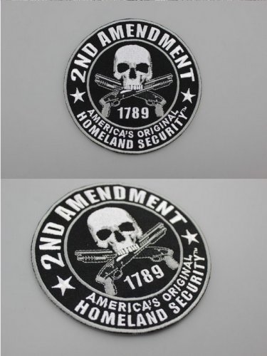 Iron On Patches Mix Embroidered MC Patches 2ND AMENDMENT AMERICA'S ORIGINAL HOMELAND SECURITY