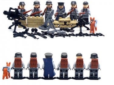 6 pcs/lot SWAT World War II Troops military Kid Baby Toy Mini Figure Building Blocks
