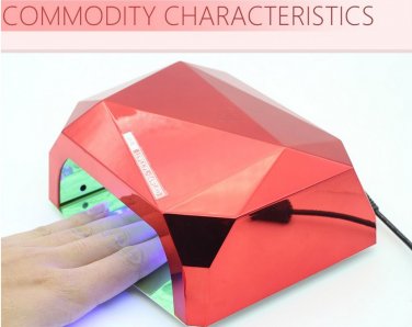 36W UV Lamp LED Ultraviolet Lamp UV Nail Dryer Nail Lamp Diamond Shaped CCFL Curing for UV Gel Nails