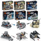 6pcs/set Star Wars warships spaceship clone wars Building Blocks Compatible with Lego toys
