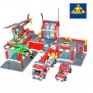 Original Kazi City Fire Station 774pcs/set Building Blocks Educational Compatible with lego