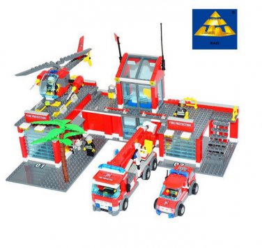 Original Kazi City Fire Station 774pcs/set Building Blocks Educational Compatible with lego
