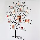 Chic Black Family Photo Frame Tree Butterfly Flower Heart Mural Wall Sticker Home Decor