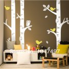 100"x100" Birch Tree Wall Decals for nursery- Baby nursery room art mural vinyl wall decor stickers