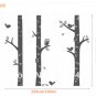 100"x100" Birch Tree Wall Decals for nursery- Baby nursery room art mural vinyl wall decor stickers