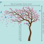 Huge White Tree Flowers Vinyl Wall Decals Nursery Tree and Birds Wall Art Wall Sticker
