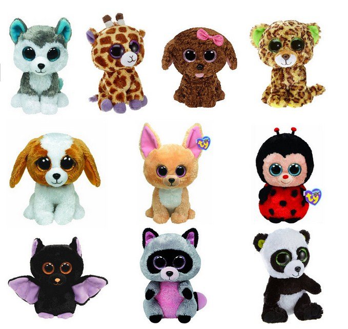 10Pcs/Lot TY Beanie Boos Plush Animals Plush Toys.Ty Big Eyes Soft Toys ...