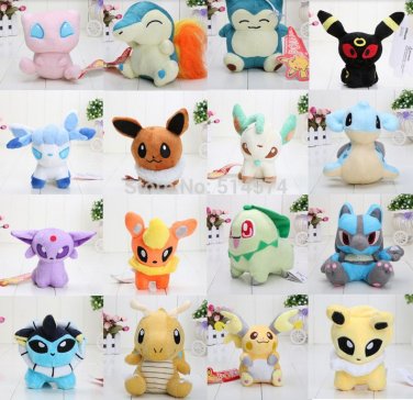 16pcs/set Anime 16 Different style Pokemon Plush Character Soft Toy Stuffed Animal