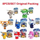 8PCS/Set Super Wings Mini Airplane ABS Robot toys Action Figures