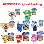8PCS/Set Super Wings Mini Airplane ABS Robot toys Action Figures