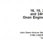 John Deere Onan 16HP, 18HP, 20HP and 24HP Engines Technical Service Repair Manual CTM2