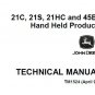 John Deere 21C, 21S, 21HC, 45BP Hand Held Products Technical Service Repair Manual TM1524