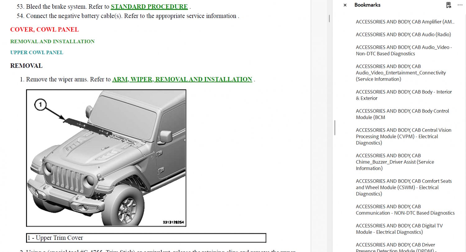 2021 Jeep Gladiator JT Service Manual Download