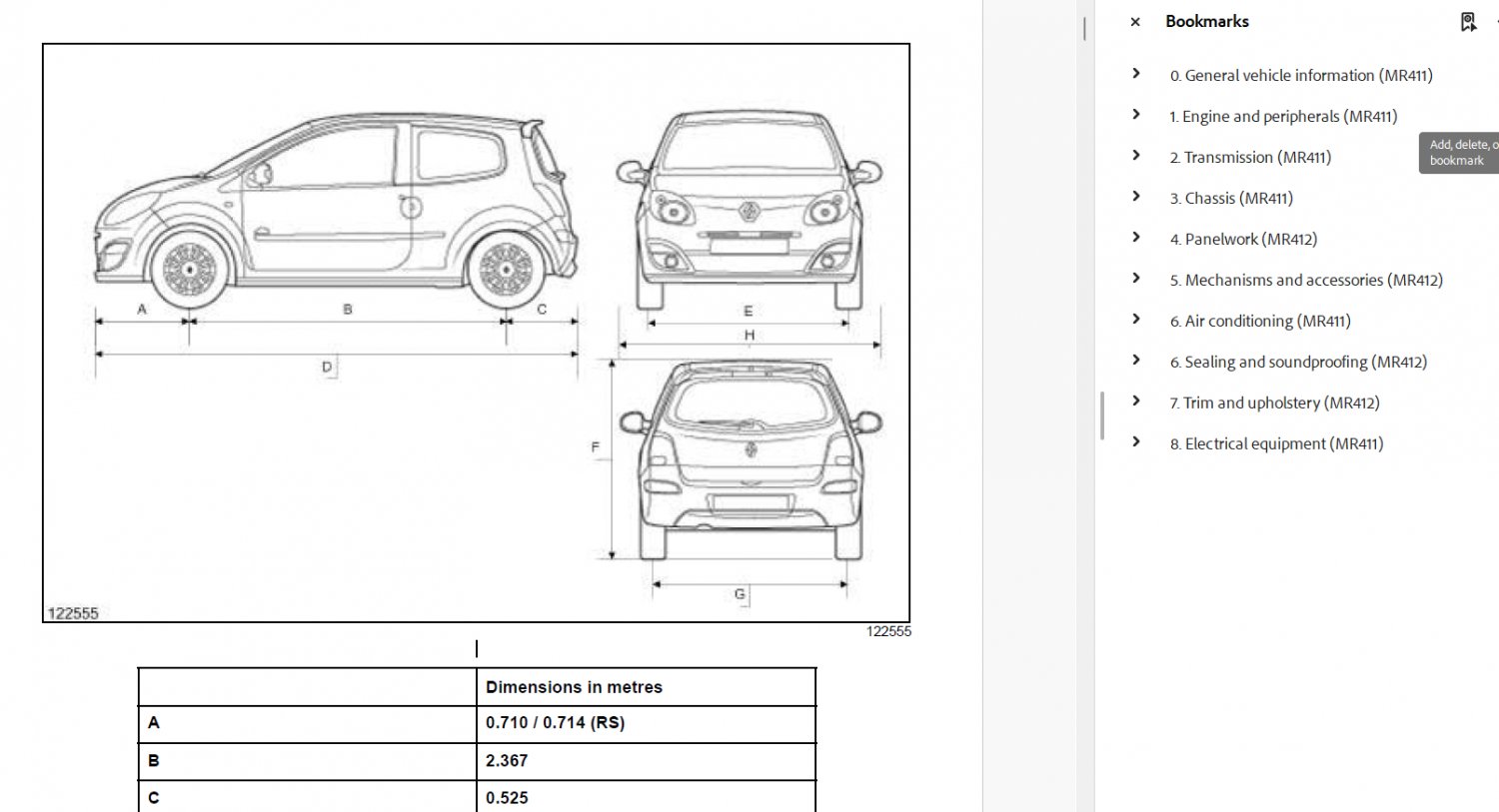 2009 Renault Twingo MR411 MR412 MR413 Service Manual Download