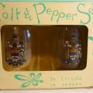 Glass Salt & Pepper Shakers A Mari Usque Ad Mare by Elcyda in Canada vintage