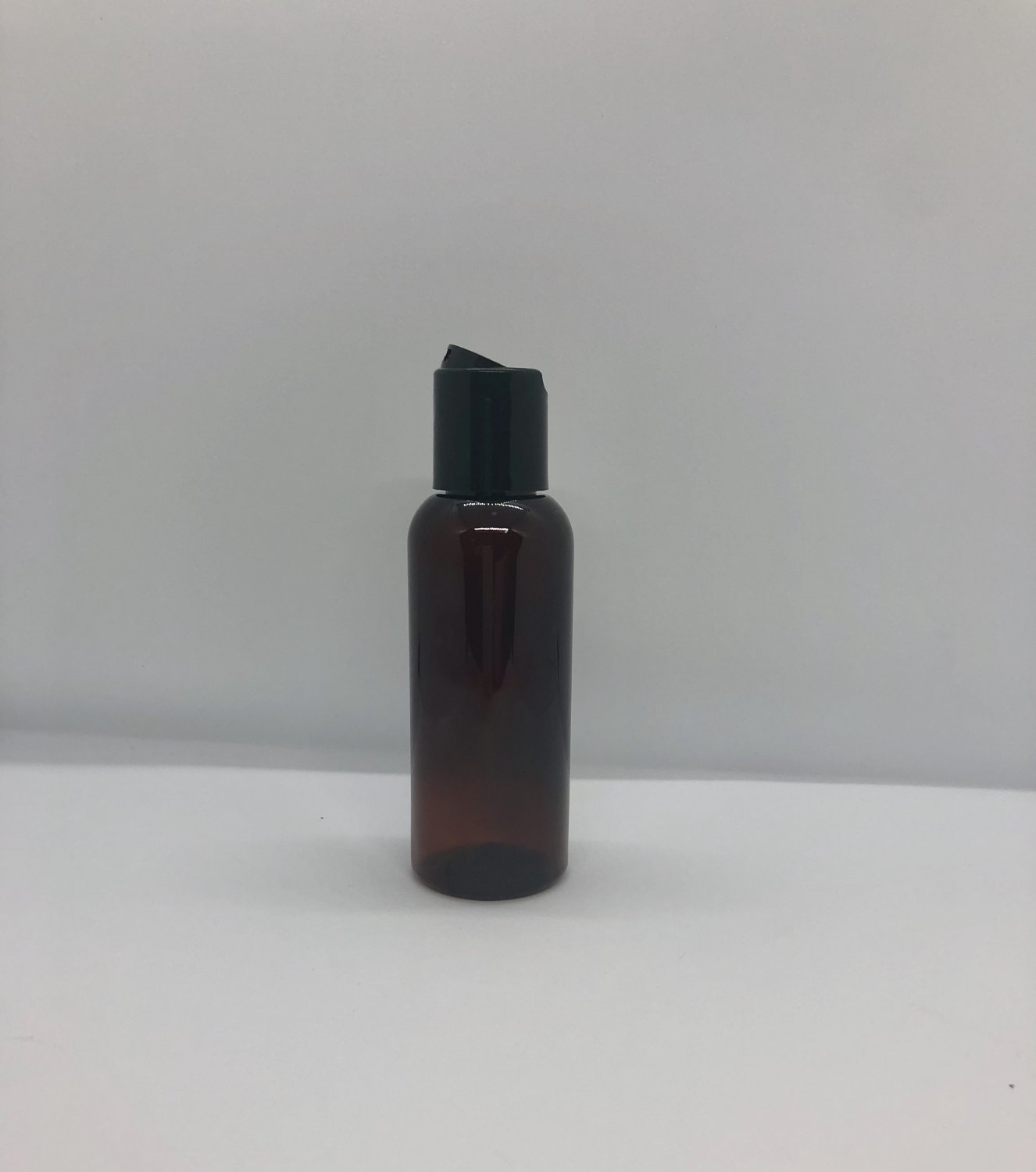 100ml Amber PET Black Flip Top Bottle