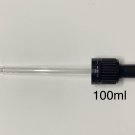 100ml Black dropper Lid Tamper Evident