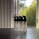 10x 100ml Clear PET Bottle with Black Pump Top