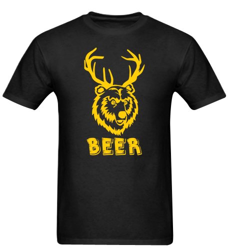 Beer Deer funny drunk party Gildan Men's Standard T-shirt
