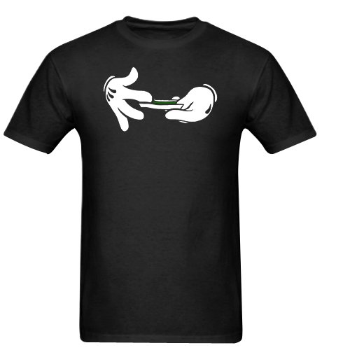 Cartoon Hands Rolling A Spliff Gildan Men's Standard T-shirt