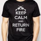 Best Buy Keep Calm and Return Fire Men Adult T-Shirt Sz S-2XL