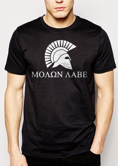 Best Buy Molon Labe Come and Take Them Sparta Men Adult T-Shirt Sz S-2XL