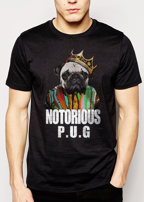 Best Buy The Notorious PUG Funny Men Adult T-Shirt Sz S-2XL