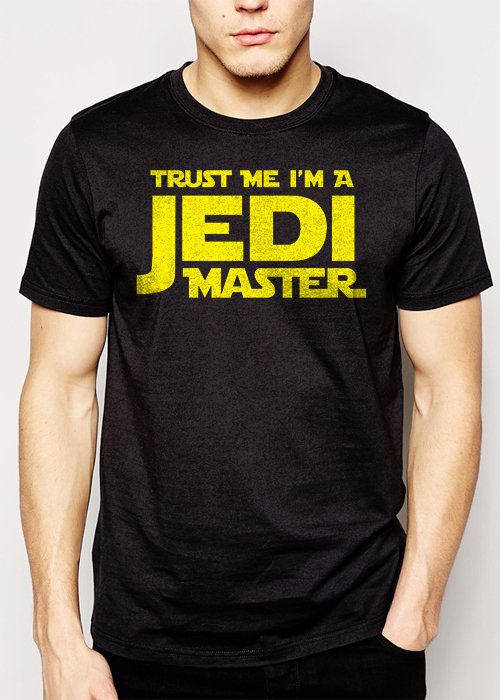 Best Buy TRUST ME I'M A JEDI MASTER  funny nerdy star wars movie joke Men Adult T-Shirt Sz S-2XL