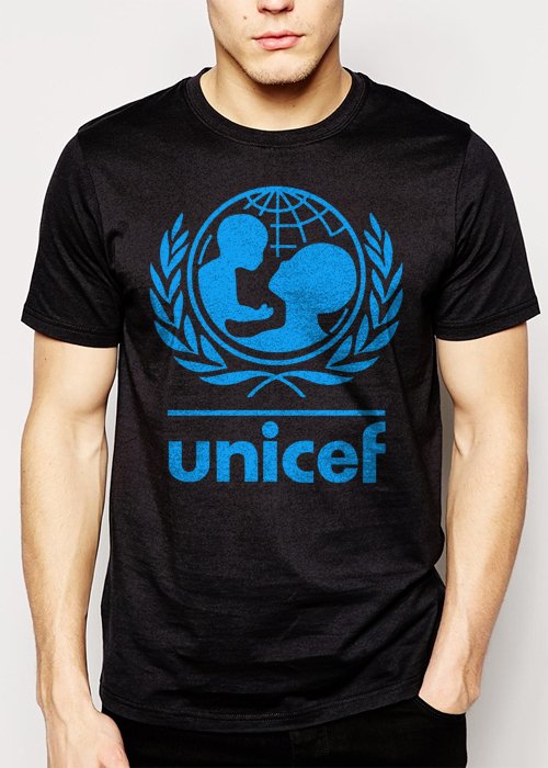 Best Buy UNICEF WHO Logo BARCELONA Men Adult T-Shirt Sz S-2XL