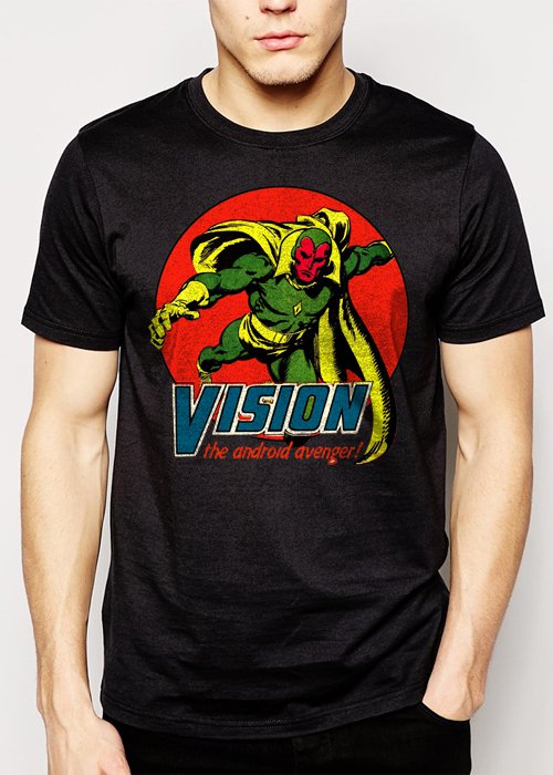 Best Buy Vision Marvel Comics The Avengers Men Adult T-Shirt Sz S-2XL