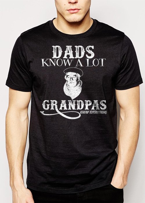 Best Buy Dads Know ALot Grandpas Know Everything Fathers Day Men Adult T-Shirt Sz S-2XL