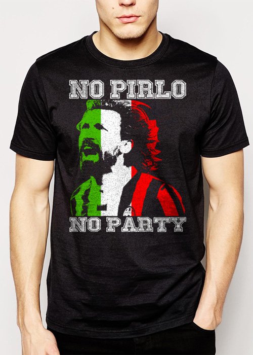 Best Buy No Pirlo No Party Andrea Juventus Italy Men Adult T-Shirt Sz S-2XL