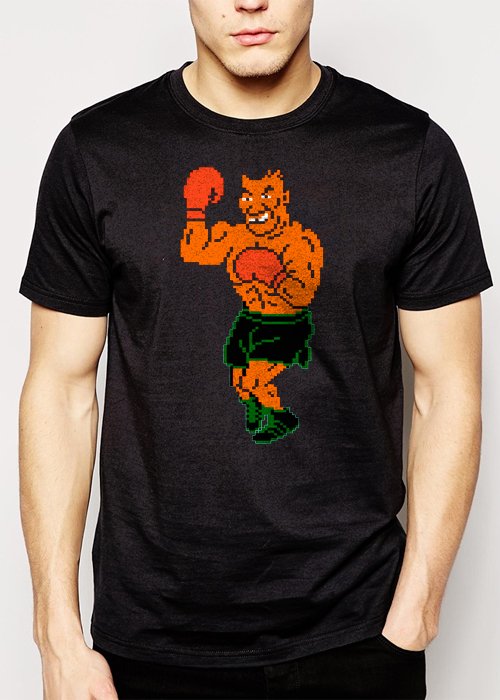 Best Buy Mike Tysons Punchout Tyson 8 Bit Boxing Men Adult T-Shirt Sz S-2XL