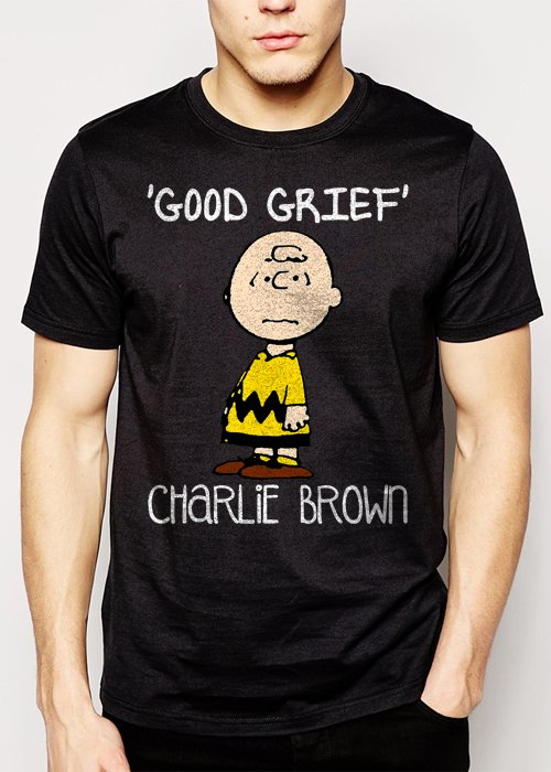 Best Buy Peanuts Charlie Brown Men Adult T-Shirt Sz S-2XL